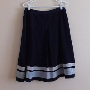 Women's DownEast Pleated Vintage Style Circle Skirt, Size M